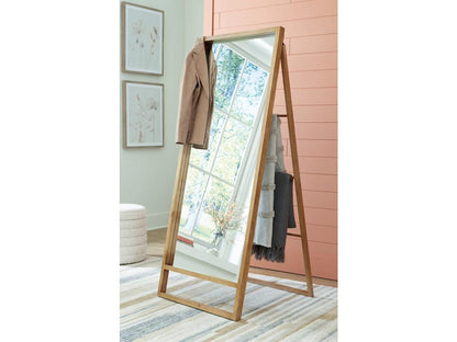 Signature Design by Ashley - Devford Floor Mirror in Brown - A8010341 veiw 2