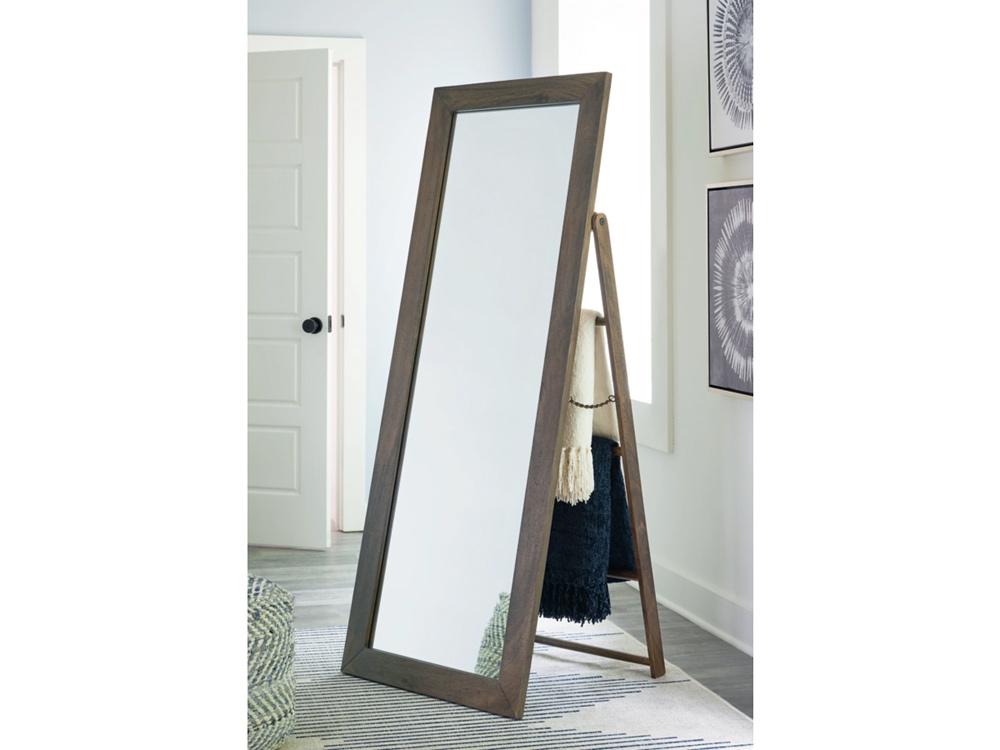Signature Design by Ashley - Dirkins Floor Mirror in Brown - A8010343 veiw 1