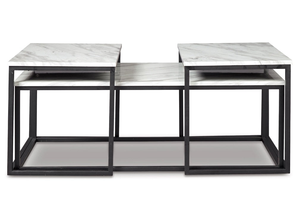 Signature Design by Ashley - Donnesta Occasional Table (Set of 3) in White - T182-13 veiw 1
