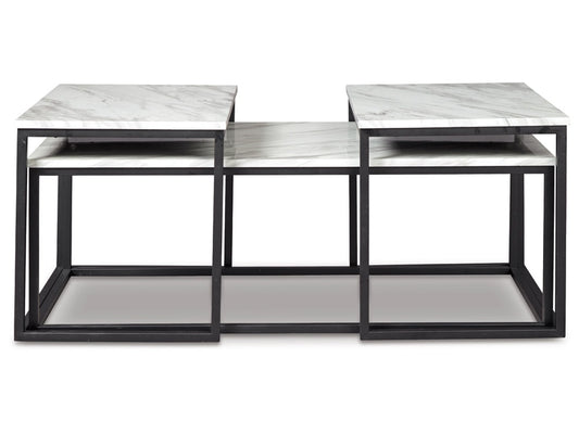 Signature Design by Ashley - Donnesta Occasional Table (Set of 3) in White - T182-13 veiw 1