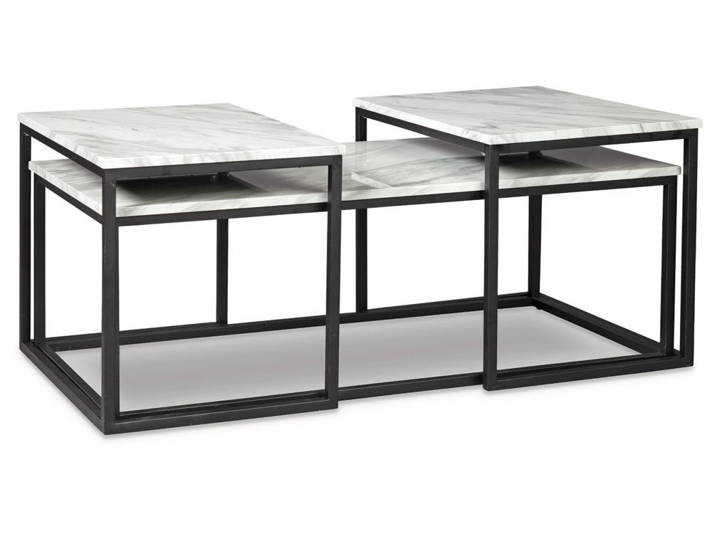 Signature Design by Ashley - Donnesta Occasional Table (Set of 3) in White - T182-13 veiw 2