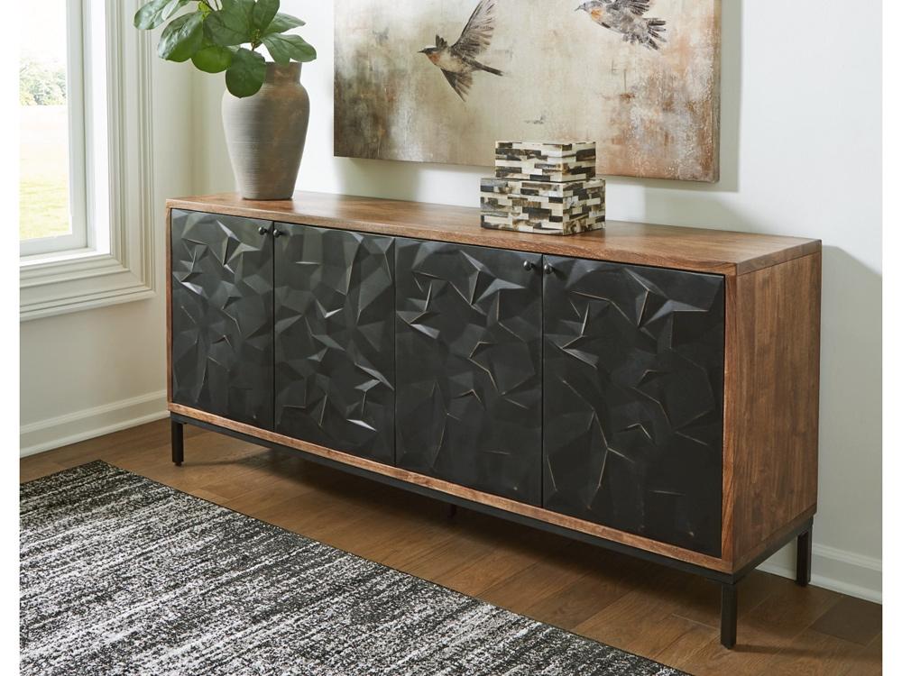 Signature Design by Ashley - Dorannby Accent Cabinet in Black/Brown - A4000649 veiw 2