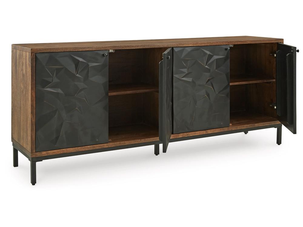 Signature Design by Ashley - Dorannby Accent Cabinet in Black/Brown - A4000649 veiw 3