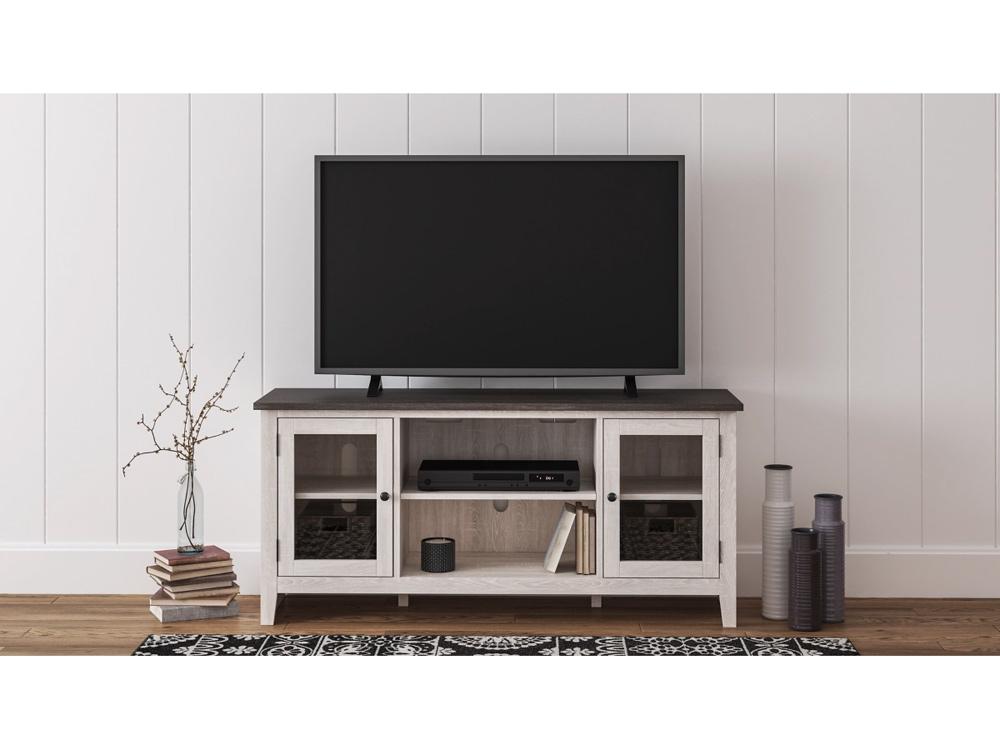 Signature Design by Ashley - Dorrinson Lg Tv Stand W/Fireplace Option in Two-tone - W287-68 veiw 2