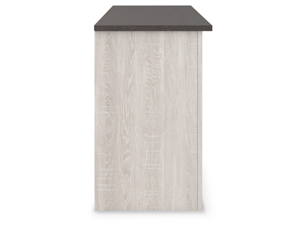 Signature Design by Ashley - Dorrinson Lg Tv Stand W/Fireplace Option in Two-tone - W287-68 veiw 4