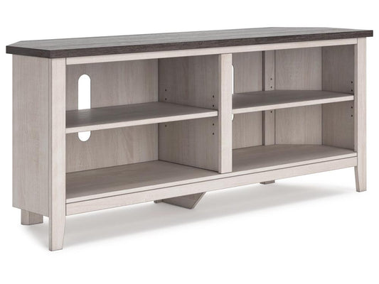 Signature Design by Ashley - Dorrinson Medium Corner Tv Stand in Two-tone - W287-56 veiw 2