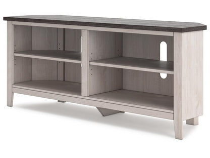 Signature Design by Ashley - Dorrinson Medium Corner Tv Stand in Two-tone - W287-56 veiw 3