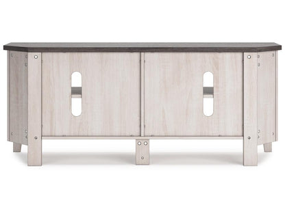 Signature Design by Ashley - Dorrinson Medium Corner Tv Stand in Two-tone - W287-56 veiw 4