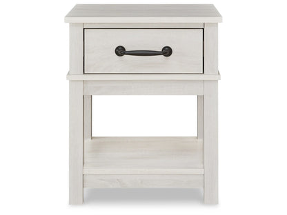 Signature Design by Ashley - Dorrinson One Drawer Night Stand in White - B067-91 veiw 1
