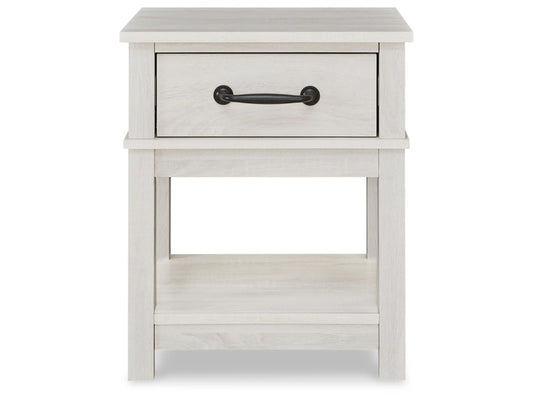 Signature Design by Ashley - Dorrinson One Drawer Night Stand in White - B067-91 veiw 1