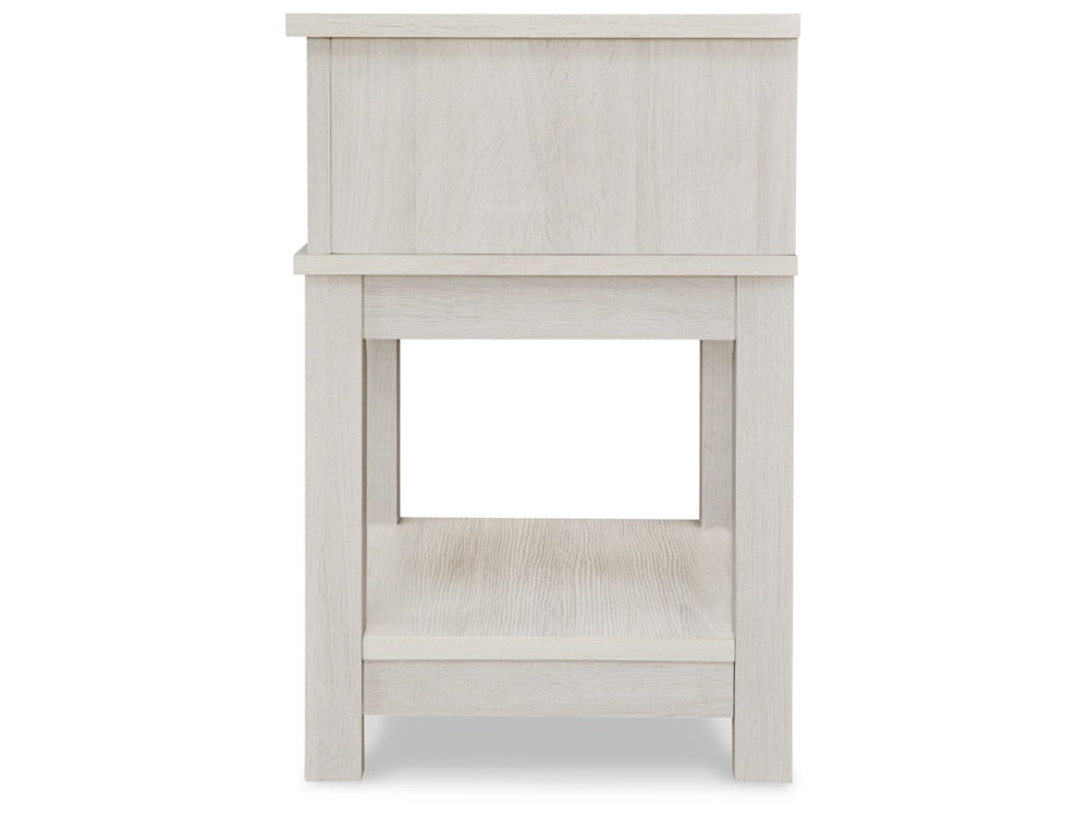 Signature Design by Ashley - Dorrinson One Drawer Night Stand in White - B067-91 veiw 4