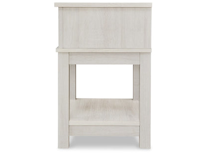 Signature Design by Ashley - Dorrinson One Drawer Night Stand in White - B067-91 veiw 4