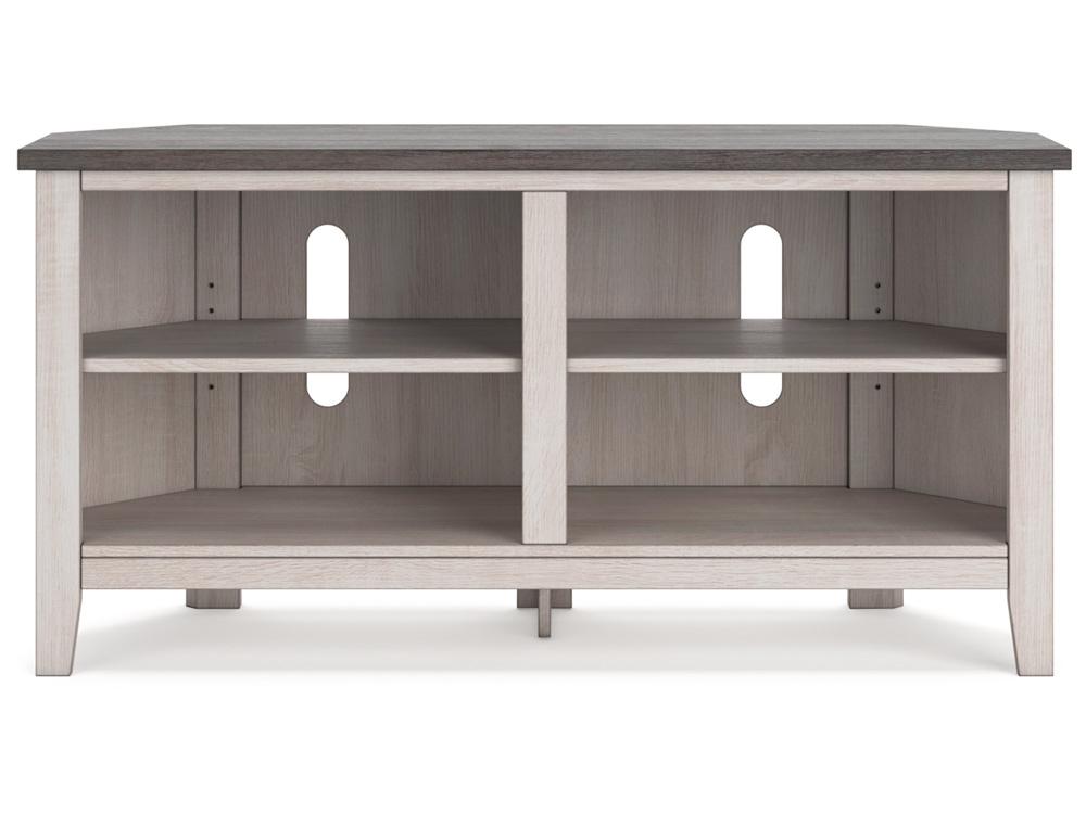 Signature Design by Ashley - Dorrinson Small Corner Tv Stand in Two-tone - W287-46 veiw 1