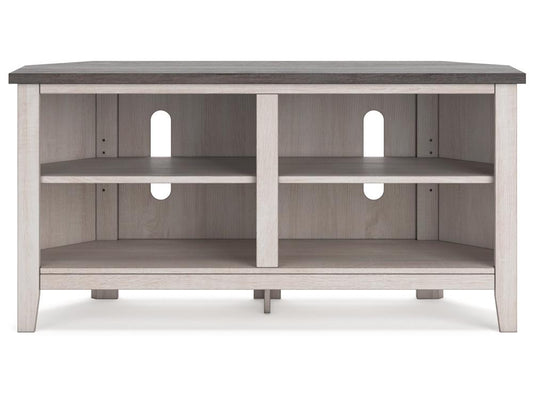 Signature Design by Ashley - Dorrinson Small Corner Tv Stand in Two-tone - W287-46 veiw 1