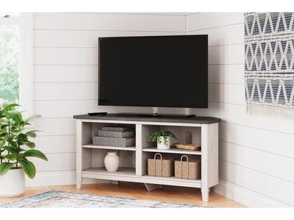 Signature Design by Ashley - Dorrinson Small Corner Tv Stand in Two-tone - W287-46 veiw 2