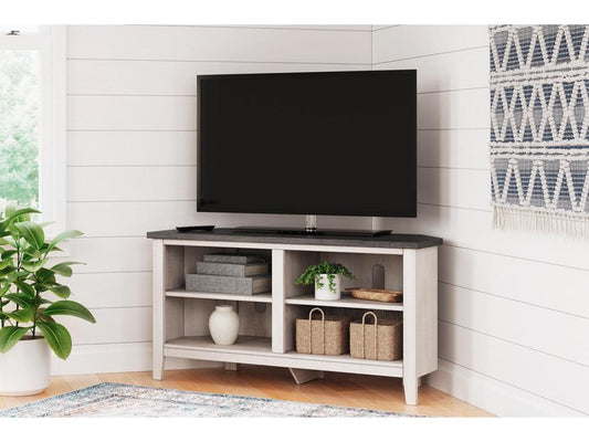 Signature Design by Ashley - Dorrinson Small Corner Tv Stand in Two-tone - W287-46 veiw 2