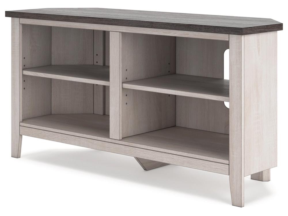 Signature Design by Ashley - Dorrinson Small Corner Tv Stand in Two-tone - W287-46 veiw 3