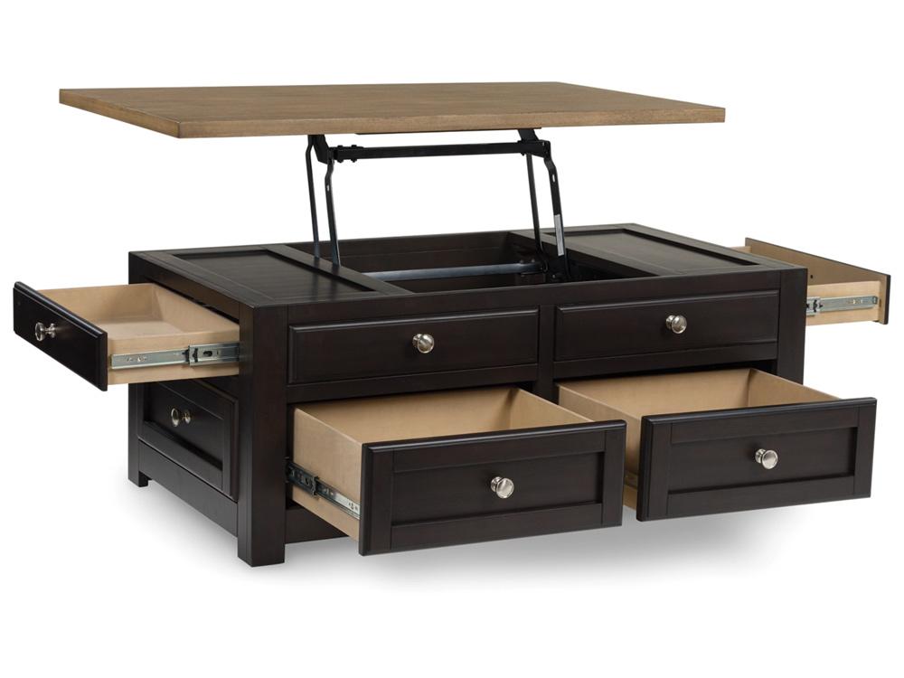 Signature Design by Ashley - Drazmine Lift Top Cocktail Table in Brown - T734-20 veiw 3