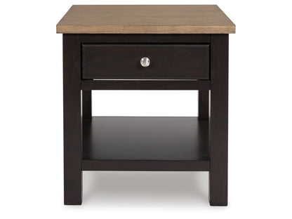 Signature Design by Ashley - Drazmine Rectangular End Table in Brown - T734-3 veiw 1