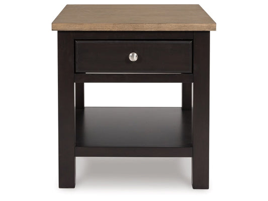 Signature Design by Ashley - Drazmine Rectangular End Table in Brown - T734-3 veiw 1