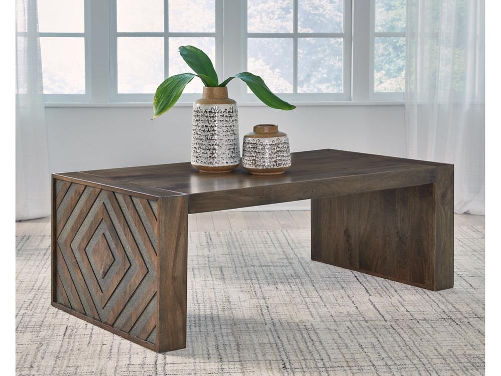 Signature Design by Ashley - Dreggan Coffee Table in Brown - T567-1 veiw 2