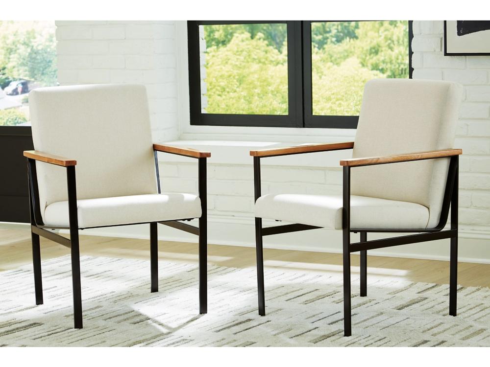 Signature Design by Ashley - Dressonni Dining UPH Arm Chair (Set of 2) in Brown - D790-02A veiw 2