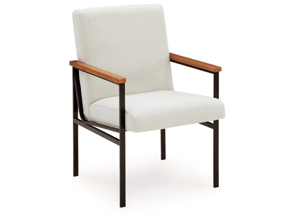 Signature Design by Ashley - Dressonni Dining UPH Arm Chair (Set of 2) in Brown - D790-02A veiw 3