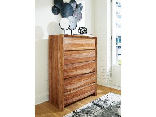 Signature Design by Ashley - Dressonni Five Drawer Chest in Brown - B790-46 veiw 2