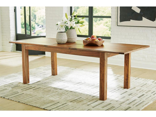 Signature Design by Ashley - Dressonni Rect Drm Butterfly Ext Table in Brown - D790-35 veiw 2