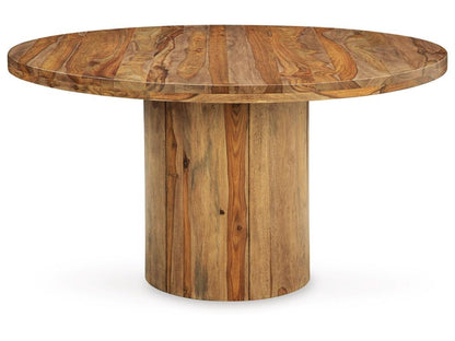 Signature Design by Ashley - Dressonni Round Dining Room Table in Brown - D790-50 veiw 1