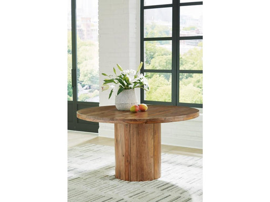 Signature Design by Ashley - Dressonni Round Dining Room Table in Brown - D790-50 veiw 2