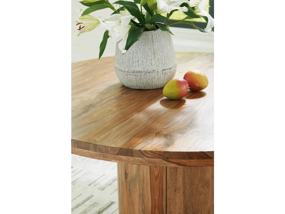 Signature Design by Ashley - Dressonni Round Dining Room Table in Brown - D790-50 veiw 3