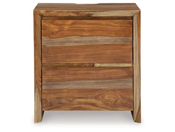 Signature Design by Ashley - Dressonni Two Drawer Night Stand in Brown ...