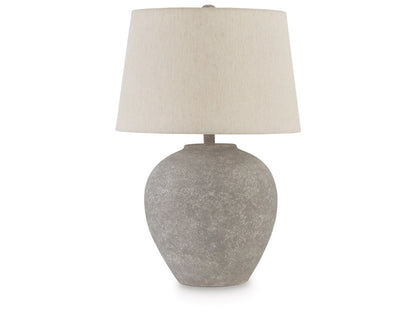 Signature Design by Ashley - Dreward Paper Table Lamp in Distressed Gray - L235694 veiw 1