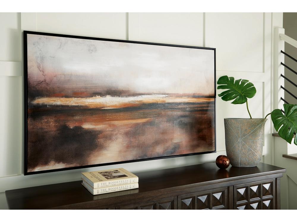 Signature Design by Ashley - Drewland Wall Art in Black/Brown/Orange - A8000375 veiw 2