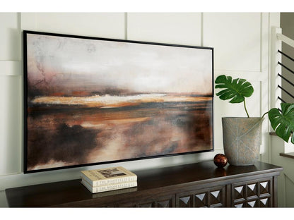 Signature Design by Ashley - Drewland Wall Art in Black/Brown/Orange - A8000375 veiw 2