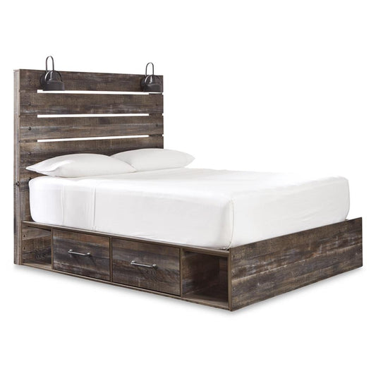 Signature Design by Ashley - Drystan Queen Panel Bed with 4 Storage Drawers in Multi veiw 1