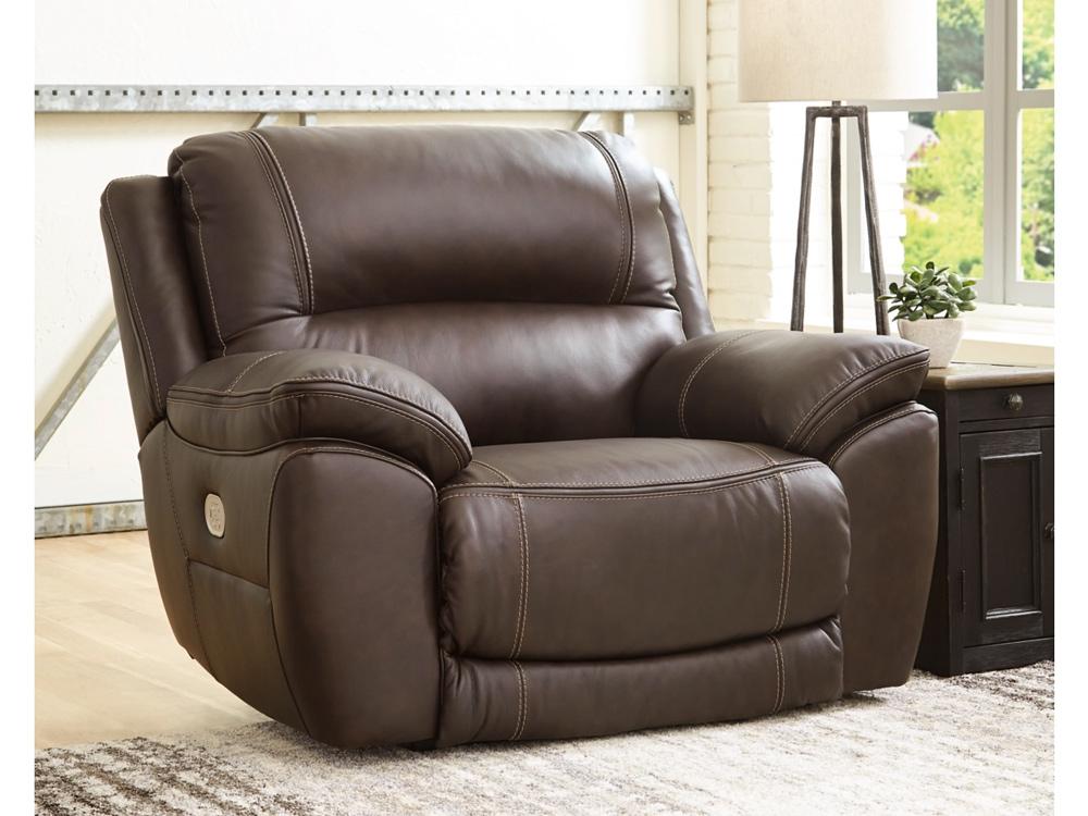Signature Design by Ashley - Dunleith Wide Seat Pwr Rec W/Adj Hdrst in Chocolate - U7160482 veiw 2