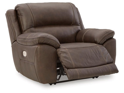 Signature Design by Ashley - Dunleith Wide Seat Pwr Rec W/Adj Hdrst in Chocolate - U7160482 veiw 3