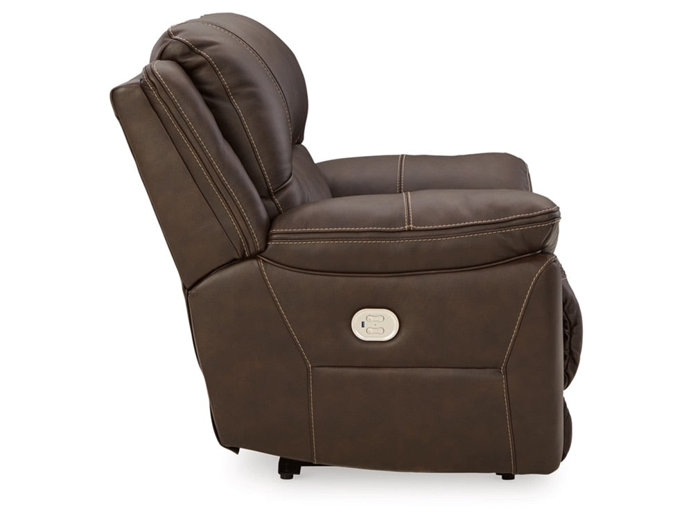 Signature Design by Ashley - Dunleith Wide Seat Pwr Rec W/Adj Hdrst in Chocolate - U7160482 veiw 4