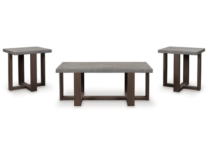 Signature Design by Ashley - Dynnford Occasional Table Set (Set of 3) in Gray/Brown - T216-13 veiw 1