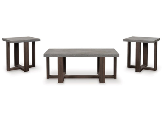 Signature Design by Ashley - Dynnford Occasional Table Set (Set of 3) in Gray/Brown - T216-13 veiw 1