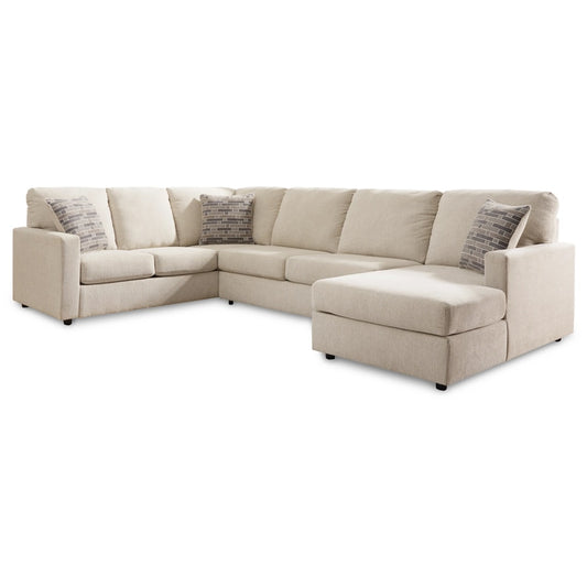 Signature Design by Ashley - Edenfield Fabric 3 Piece Sectional in Linen veiw 1