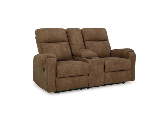 Signature Design by Ashley - Edenwold Dbl Rec Loveseat W/Console in Brindle - 1380594 veiw 1