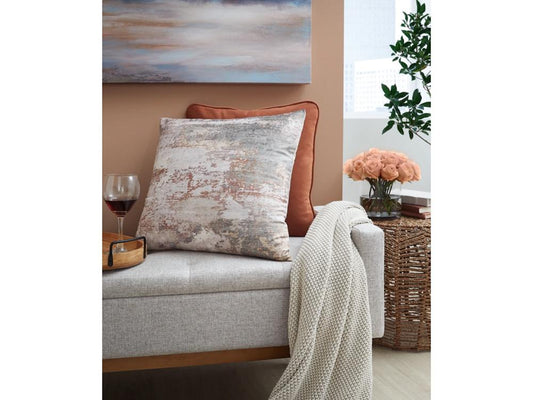 Signature Design by Ashley - Edinfielders Pillow (Set of 4) in Cream/Gray/Rust - A1001094 veiw 2