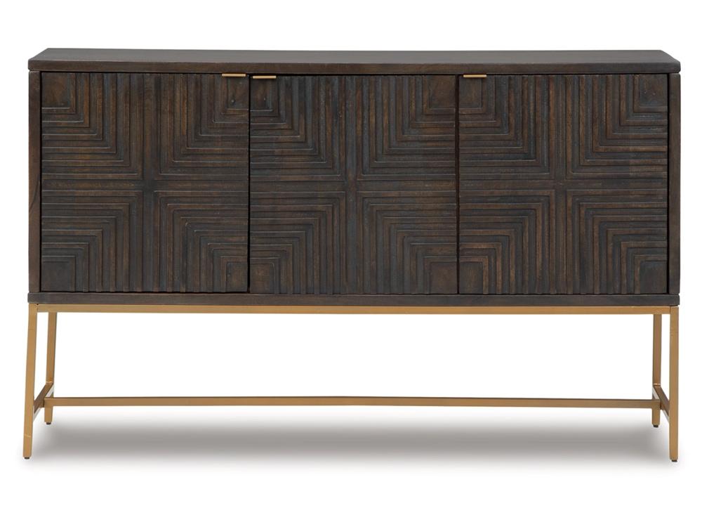 Signature Design by Ashley - Elimore Accent Cabinet in Brown/Gold Finish - A4000316 veiw 1