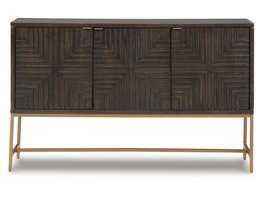 Signature Design by Ashley - Elimore Accent Cabinet in Brown/Gold Finish - A4000316 veiw 1