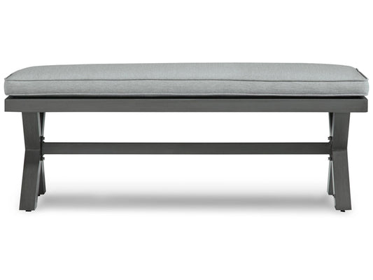 Signature Design by Ashley - Elite Park Outdoor Bench With Cushion in Gray - P518-600 veiw 1