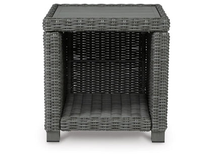 Signature Design by Ashley - Elite Park Outdoor Square End Table in Gray - P518-702 veiw 1