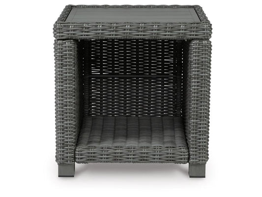 Signature Design by Ashley - Elite Park Outdoor Square End Table in Gray - P518-702 veiw 1